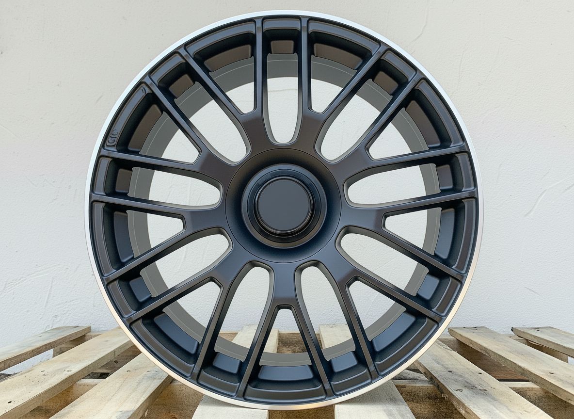 MB8-V2 19x9.5 5x112 +35 66.6 Matte Black Machined Tip