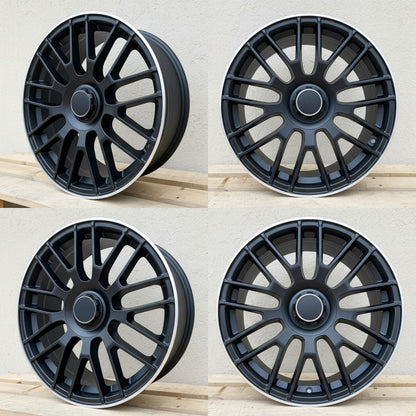 MB8-V2 19x9.5 5x112 +35 66.6 Matte Black Machined Tip
