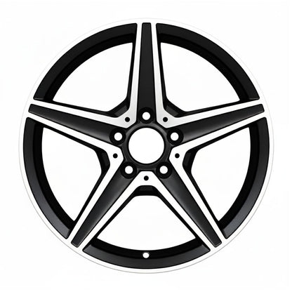 MB9 19x9.5 5x112 +45 66.6 Gloss Black Machined Face