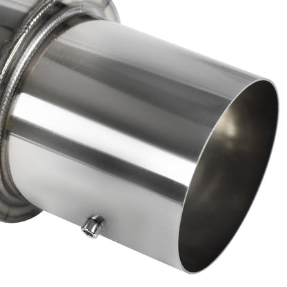 Apexi N1 Style 2.5" Inlet/4" Outlet Stainless Steel Exhaust Muffler w/ Removable Silencer