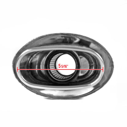 Universal 2.5" Inlet Stainless Steel Exhaust Muffler w/ Oval Tip