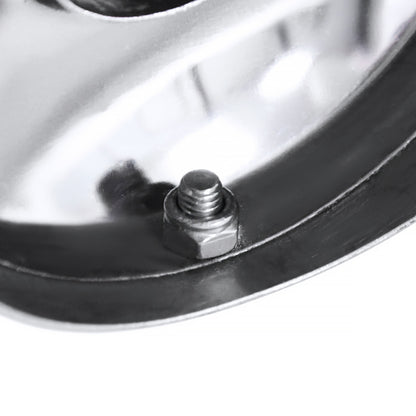 Universal 2.5" Inlet/4" Outlet Stainless Steel Spiral Flow Exhaust Muffler w/ Slanted Burnt Tip