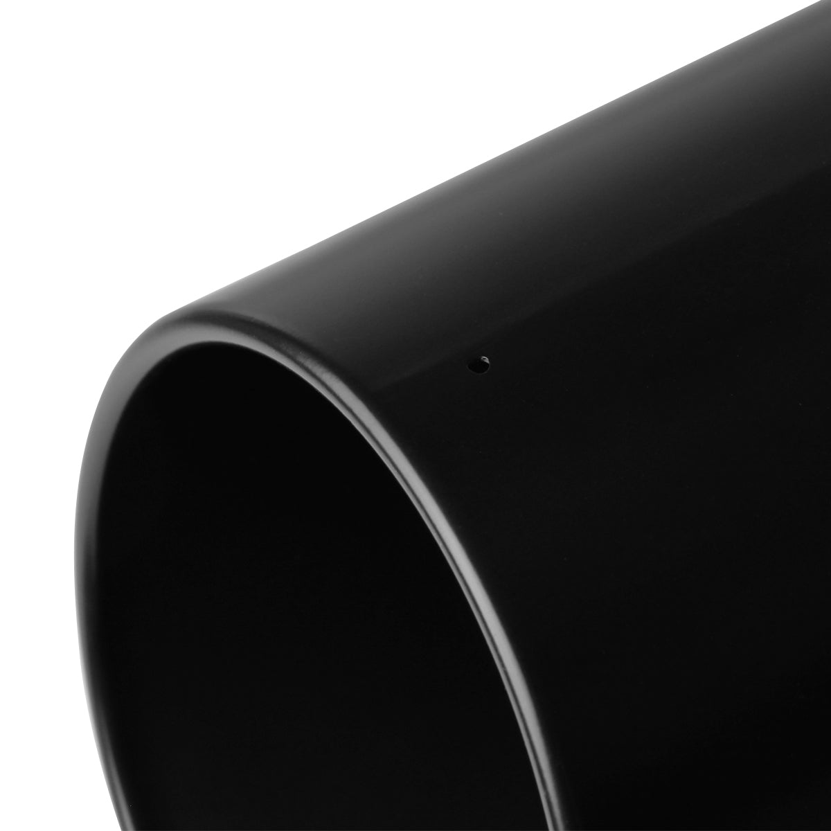 Universal 4" Inlet/8" Outlet Black Stainless Steel Bolt-On Angled Exhaust Tip