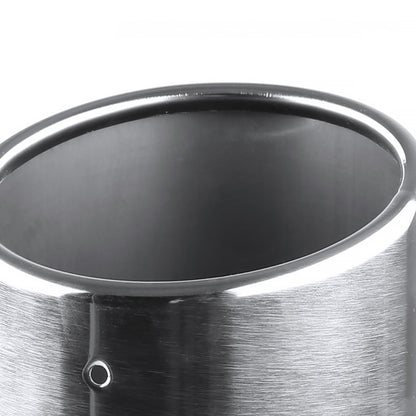 Universal 2.5" Inlet/4.125" Outlet Chrome Stainless Steel Angled Exhaust Tips - 2PC