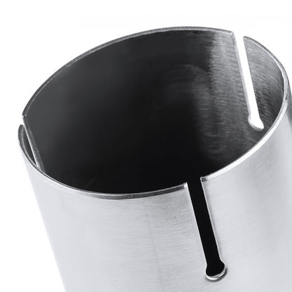 Universal 2.5" Inlet/4.125" Outlet Chrome Stainless Steel Angled Exhaust Tips - 2PC