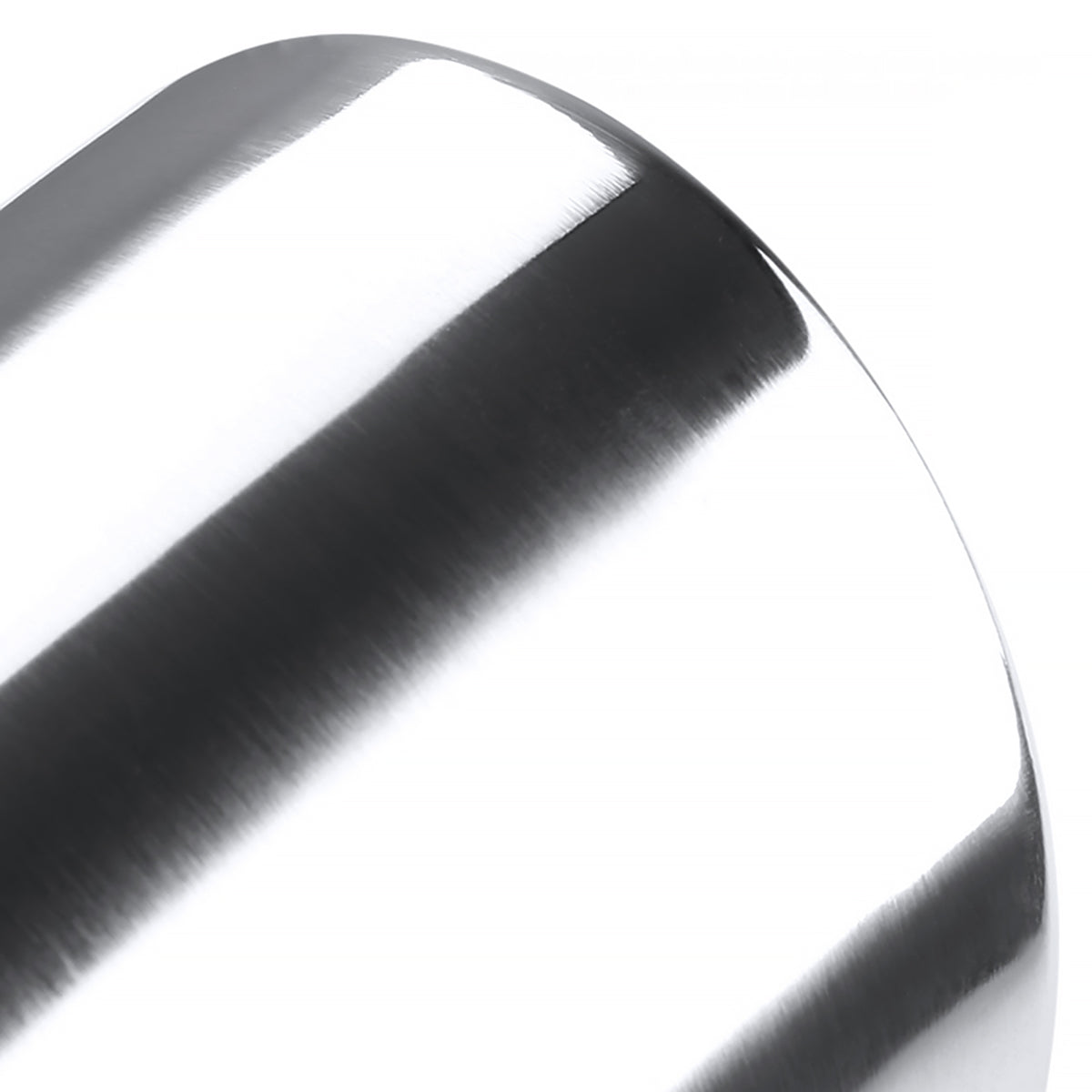 Universal 2.5" Inlet/3.875" Outlet Chrome Stainless Steel Angled Exhaust Tips - 2PC
