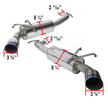 2010-2015 Chevrolet Camaro 3.6L V6 Stainless Steel Dual Catback Exhaust System (Burnt Tip)