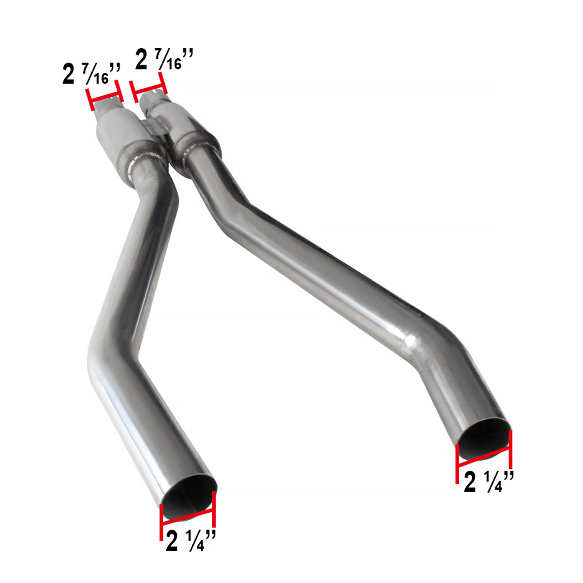 2010-2015 Chevrolet Camaro 3.6L V6 Stainless Steel Dual Catback Exhaust System (Burnt Tip)