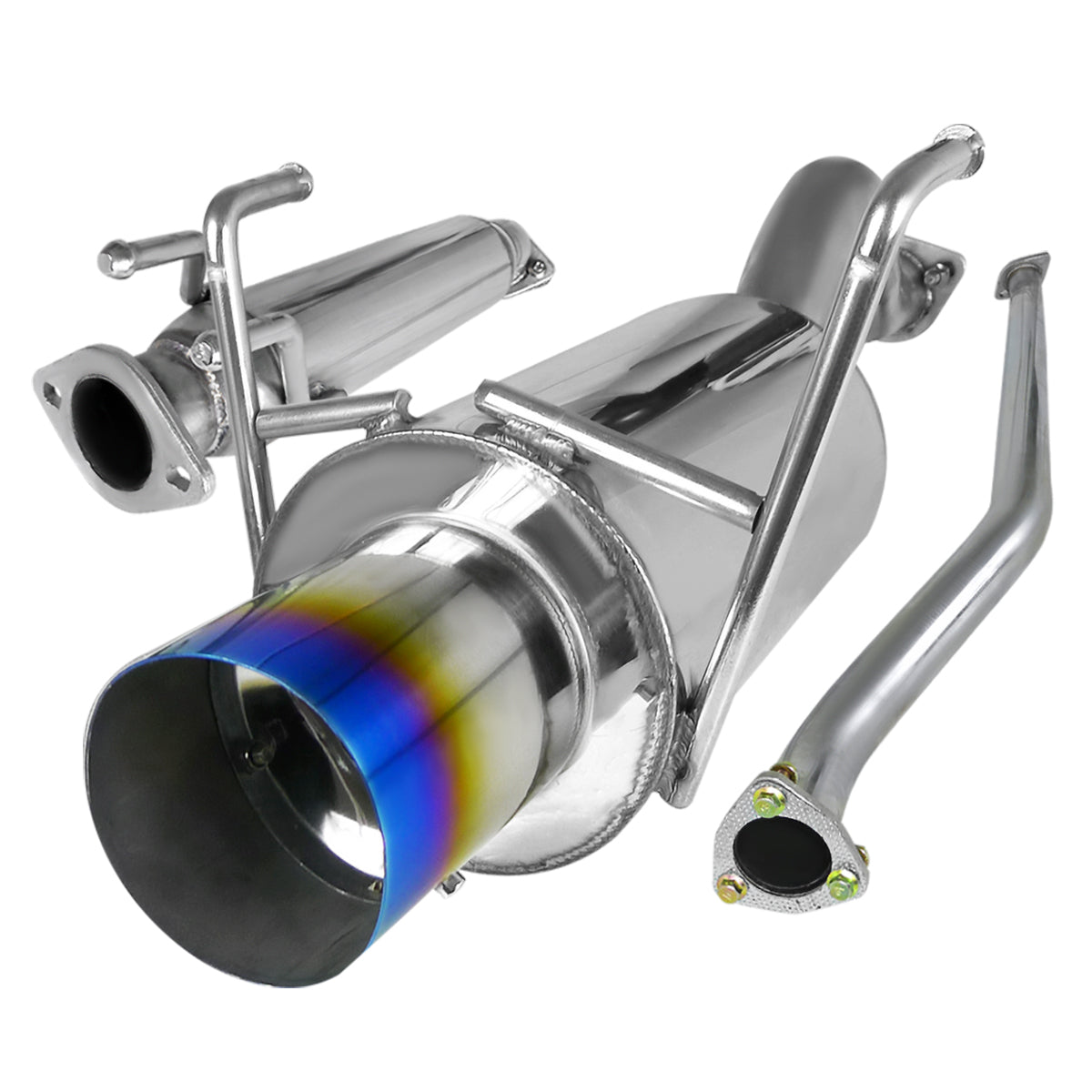 2002-2005 Honda Civic Si Hatchback T-304 Stainless Steel N1 Style Catback Exhaust System w/ Burnt Tip