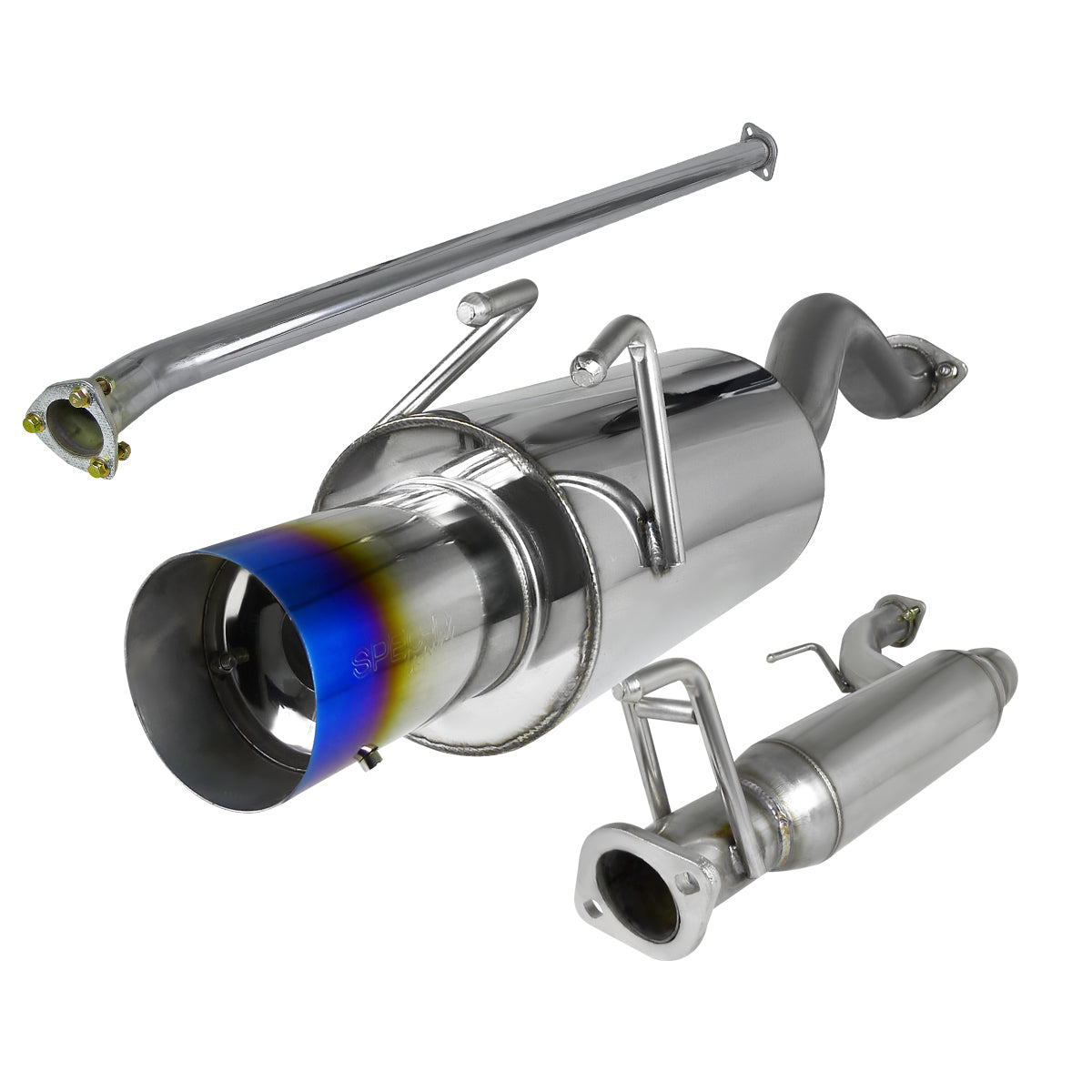 2006-2011 Honda Civic EX LX DX Sedan T-304 Stainless Steel N1 Style Catback Exhaust System w/ Burnt Tip