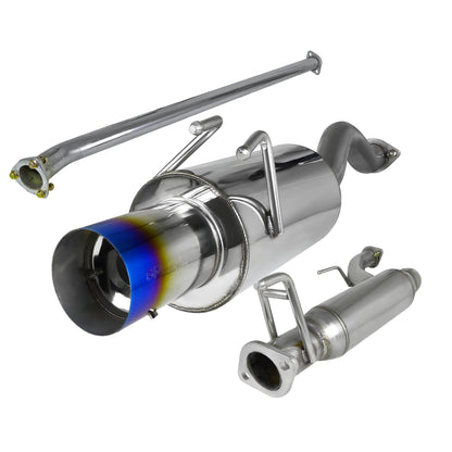 2006-2011 Honda Civic EX LX DX Sedan T-304 Stainless Steel N1 Style Catback Exhaust System w/ Burnt Tip