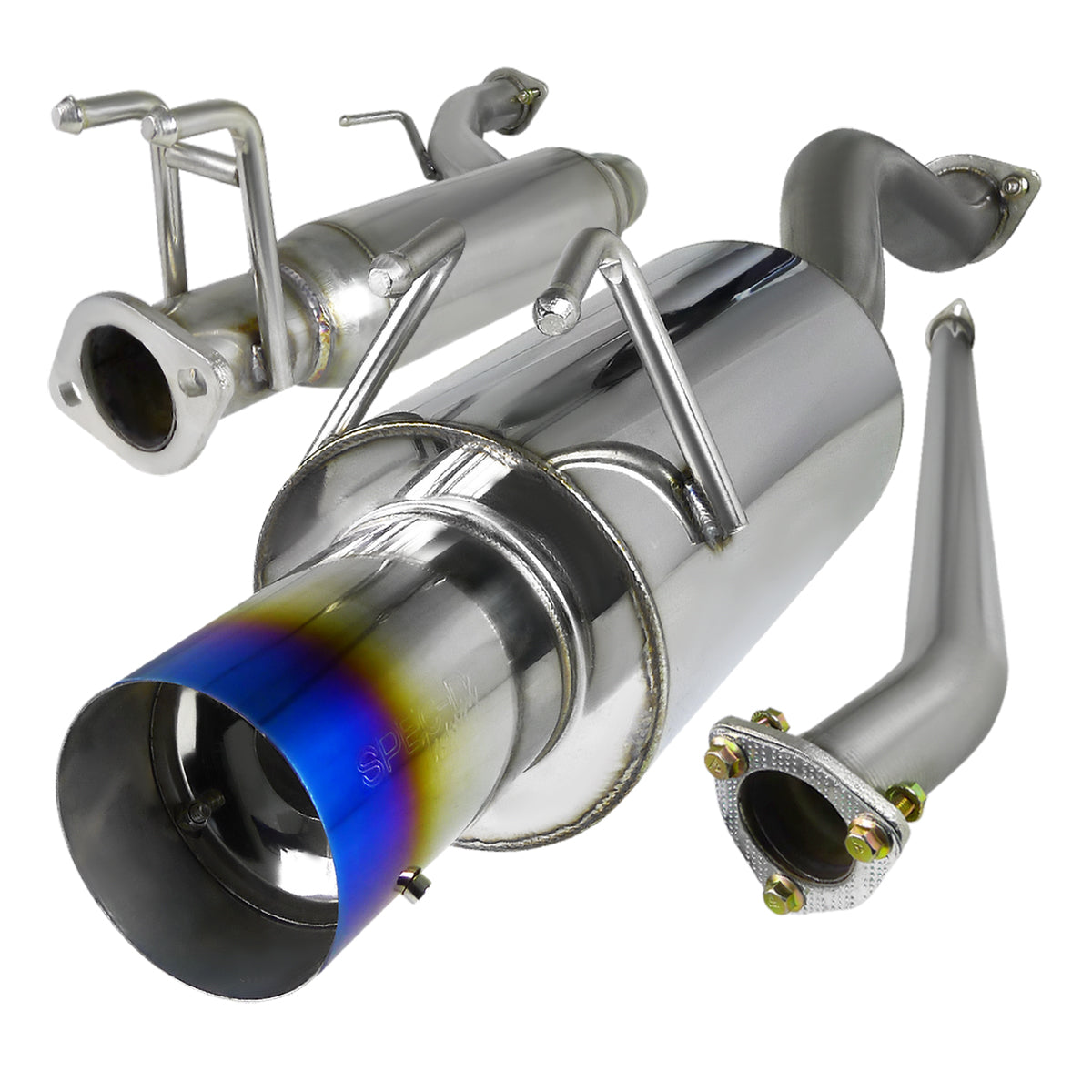 2006-2011 Honda Civic EX LX DX Sedan T-304 Stainless Steel N1 Style Catback Exhaust System w/ Burnt Tip