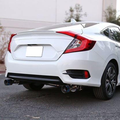 2016-2021 Honda Civic Sedan 1.5L Turbo Stainless Steel Catback Exhaust System (Burnt Tip)