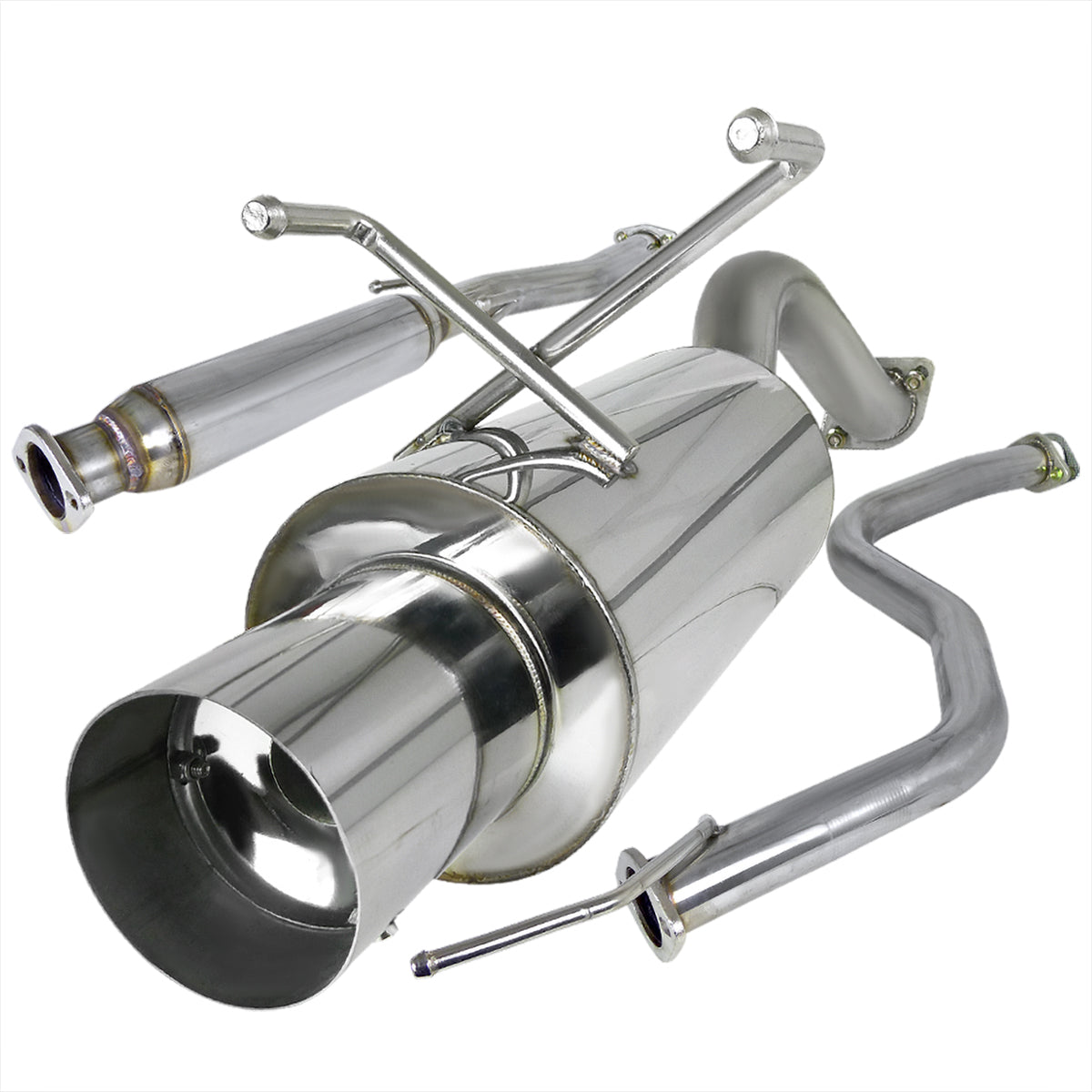 1992-1995 Honda Civic Hatchback T-304 Stainless Steel N1 Style Catback Exhaust System
