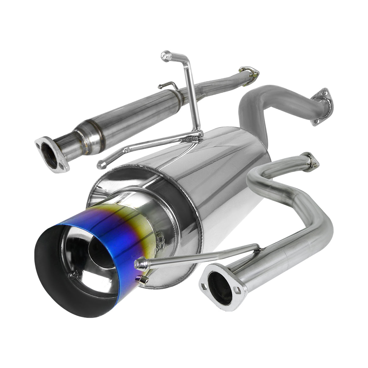 1992-2000 Honda Civic T-304 Stainless Steel N1 Style Catback Exhaust System w/ Burnt Tip