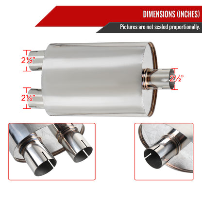 2004-2008 Ford F-150 4.6L/5.4L V8 SuperCab SuperCrew Dual Catback Exhaust System w/ Slanted Burnt Tips