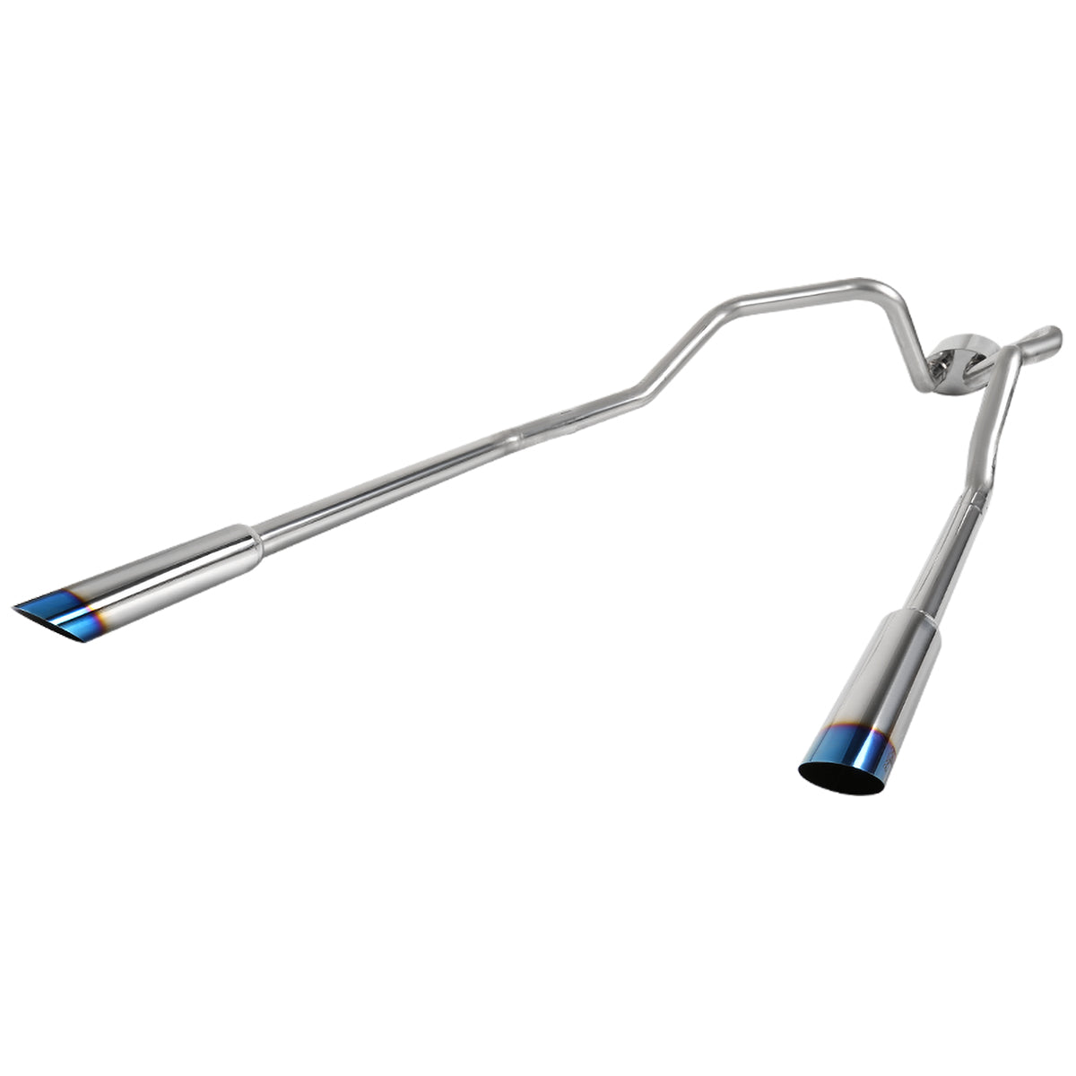 2004-2008 Ford F-150 4.6L/5.4L V8 SuperCab SuperCrew Dual Catback Exhaust System w/ Slanted Burnt Tips