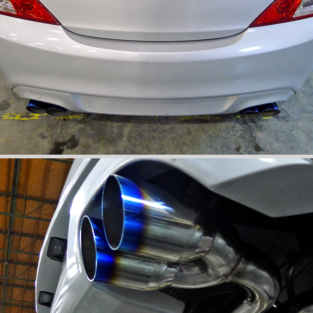 2009-2014 Hyundai Genesis Coupe 2.0T T-304 Stainless Steel Catback Exhaust System w/ Burnt Tip