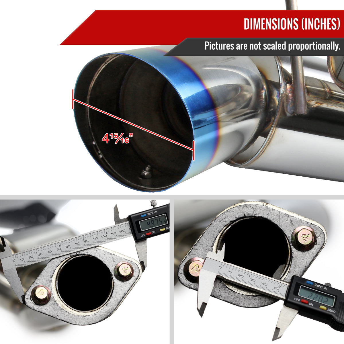 2003-2009 Nissan 350Z Coupe/Convertible T-304 Stainless Steel N1 Style Dual Catback Exhaust System w/ Burnt Tips