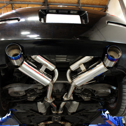 2003-2009 Nissan 350Z Coupe/Convertible T-304 Stainless Steel N1 Style Dual Catback Exhaust System w/ Burnt Tips