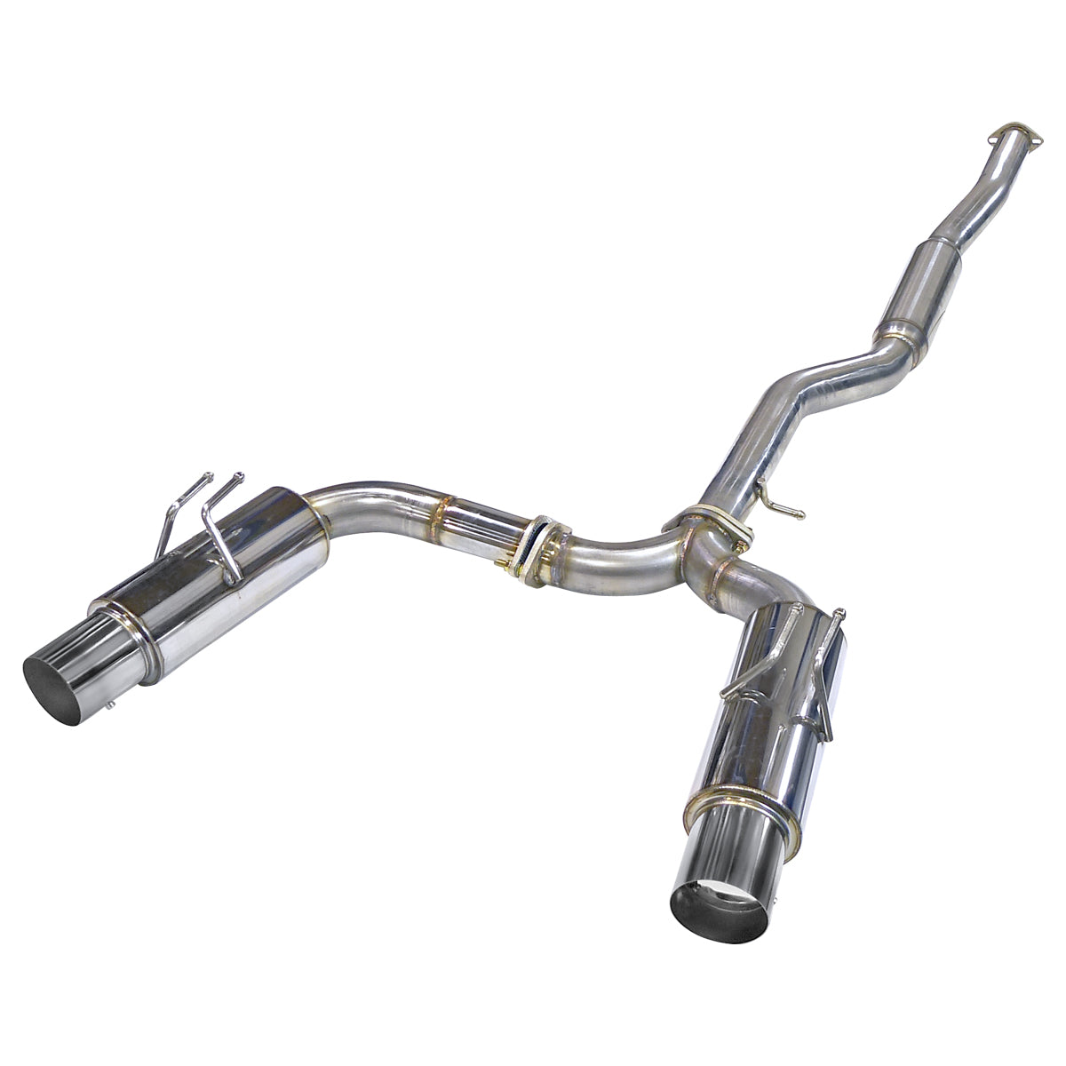 2008-2015 Mitsubishi Lancer EVO X/EVO 10 T-304 Stainless Steel N1 Style Dual Catback Exhaust System