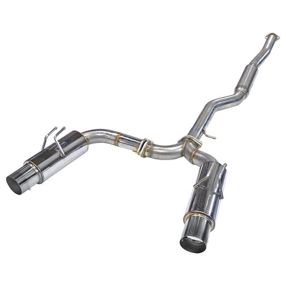 2008-2015 Mitsubishi Lancer EVO X/EVO 10 T-304 Stainless Steel N1 Style Dual Catback Exhaust System
