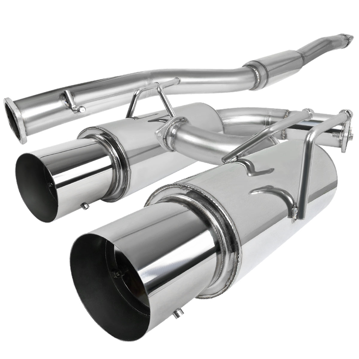 2008-2015 Mitsubishi Lancer EVO X/EVO 10 T-304 Stainless Steel N1 Style Dual Catback Exhaust System