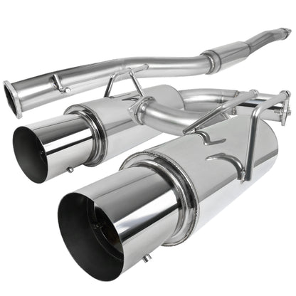 2008-2015 Mitsubishi Lancer EVO X/EVO 10 T-304 Stainless Steel N1 Style Dual Catback Exhaust System