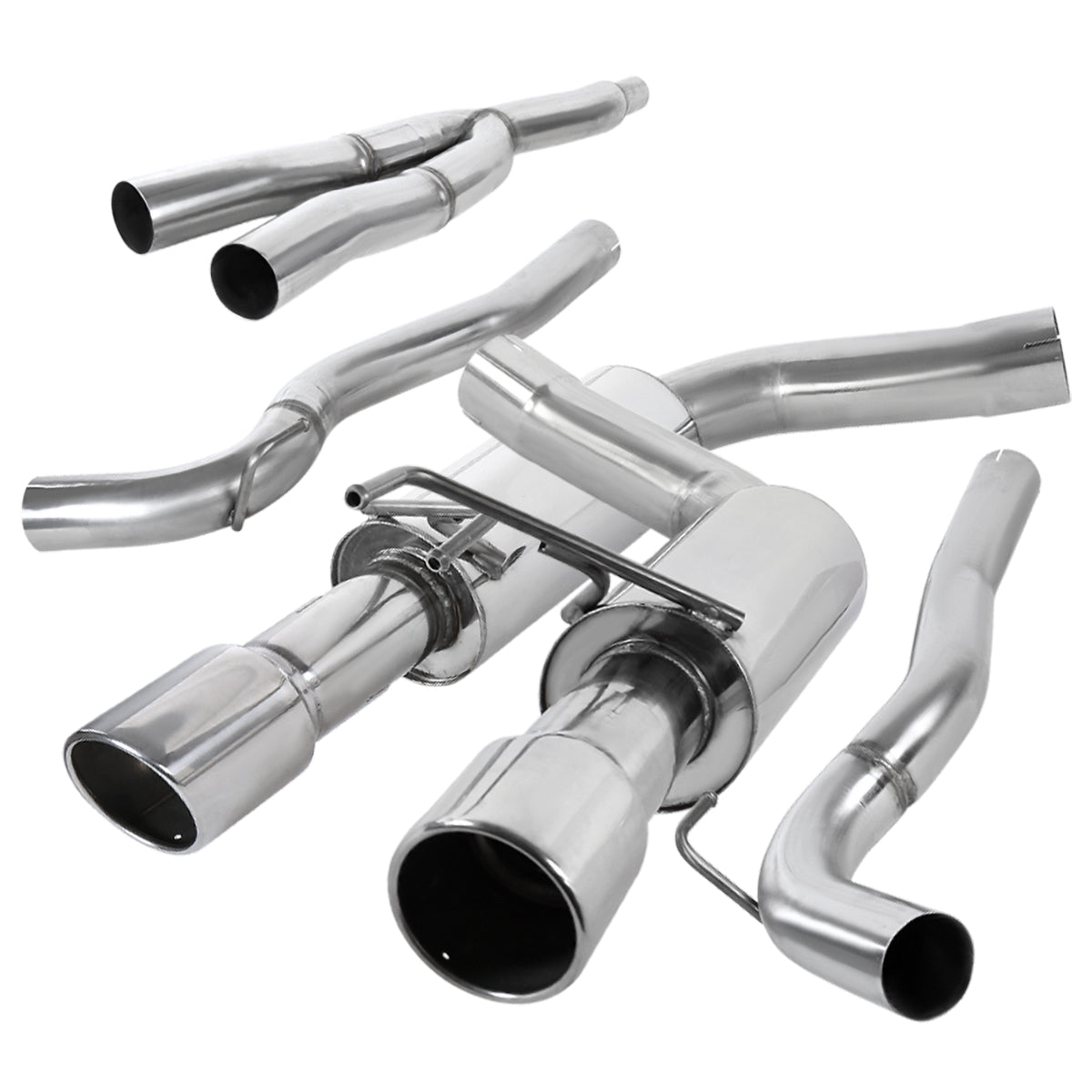 2015-2021 Ford Mustang 2.3L EcoBoost Stainless Steel Dual Catback Exhaust System