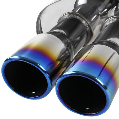2008-2014 Subaru Impreza WRX STI Sedan Dual Catback Exhaust System (Burnt Quad Tip)