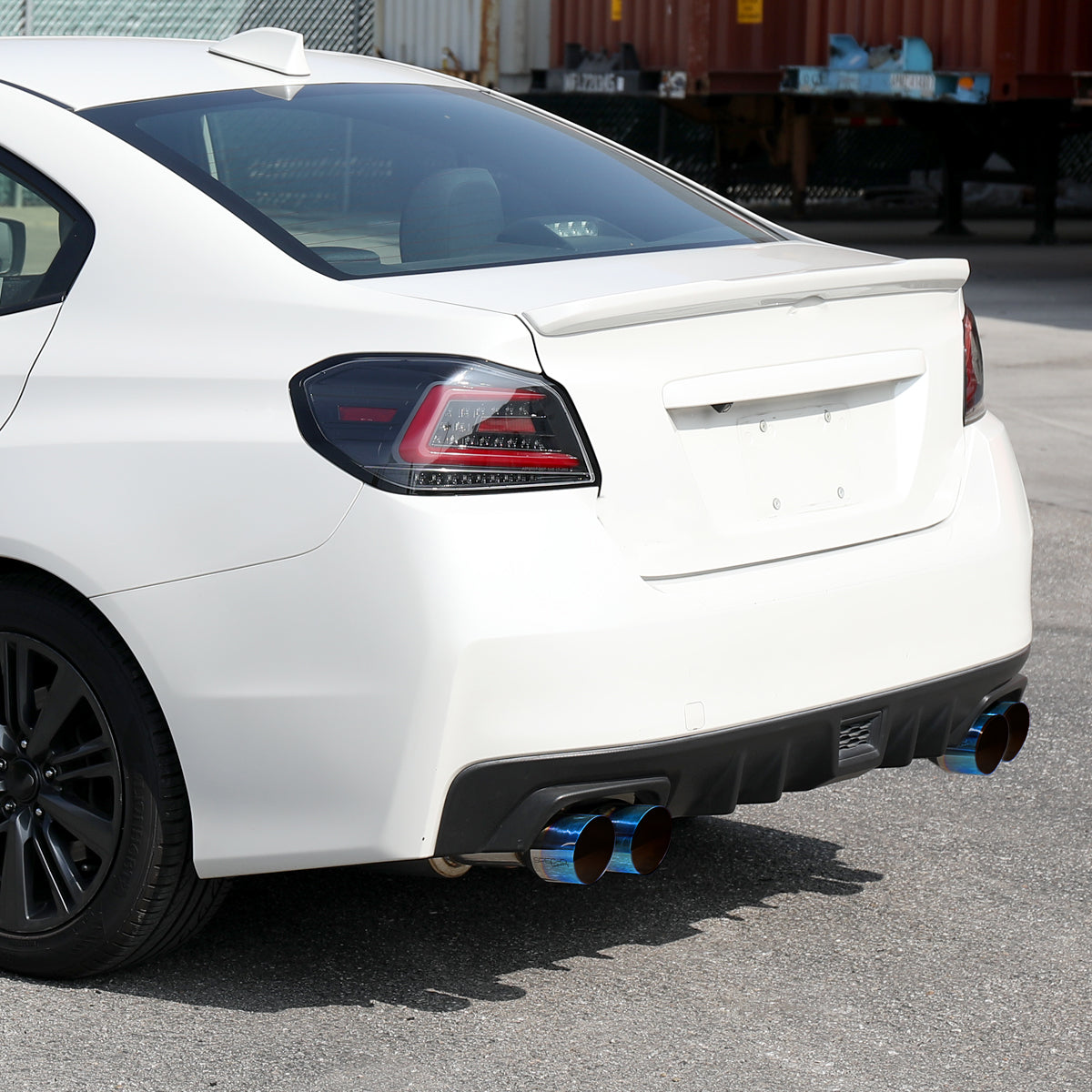 2015-2022 Subaru WRX STI 4" Quad Tip Stainless Steel Catback Exhaust System w/ Burnt Tip