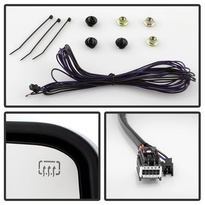 SPYDER xTune Chevy Silverado 07-13 Heated Smoke LED Signal Telescoping Mirrors MIR-CSIL07S-G2-PWH-SM-SET 9936722