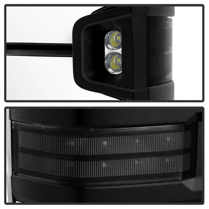 SPYDER xTune Chevy Silverado 14-16 Heated Smoke LED Signal Telescoping Mirrors MIR-CSIL14S-G2-PWH-SM-SET 9936739