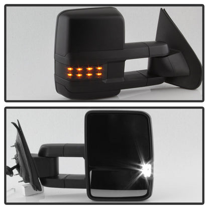 SPYDER xTune Chevy Silverado 14-16 Heated Smoke LED Signal Telescoping Mirrors MIR-CSIL14S-G2-PWH-SM-SET 9936739