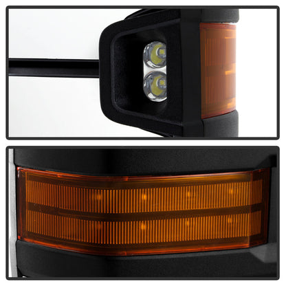 SPYDER xTune Chevy Silverado 14-16 Heated Amber LED Signal Mirror Chrome MIR-CSIL14S-G3C-PWH-AM-SET 9936777