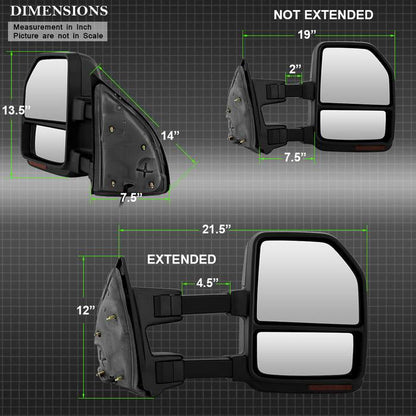 SPYDER xTune 08-15 Ford F-250 SD Heated Adj LED Signal Power Mirror - Smk (MIR-FDSD08S-G4-PW-RSM-SET) 9943126
