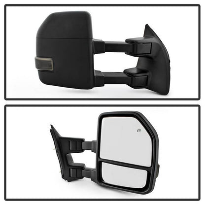 SPYDER xTune 08-15 Ford F-250 SD Heated Adj LED Signal Power Mirror - Smoke (MIR-FDSD08S-G4-PW-SM-SET) 9943096