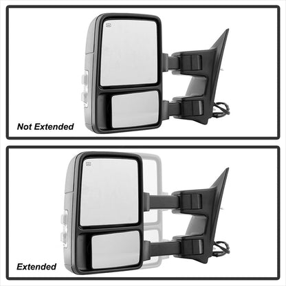 SPYDER xTune Ford SuperDuty 08-15 Extendable Heated Mirrors w/ LED Signal Smoke MIR-FDSD08S-PW-SM-SET 9935831