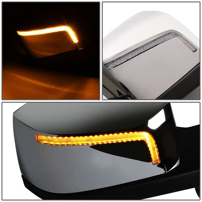 04-18 Volvo VN Series Hood Mirror Manual Sequential LED Black