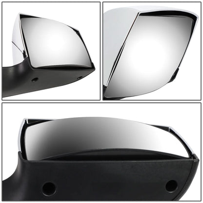 04-18 Volvo VN Hood Mirror Manual Arrow Sequential LED Chrome