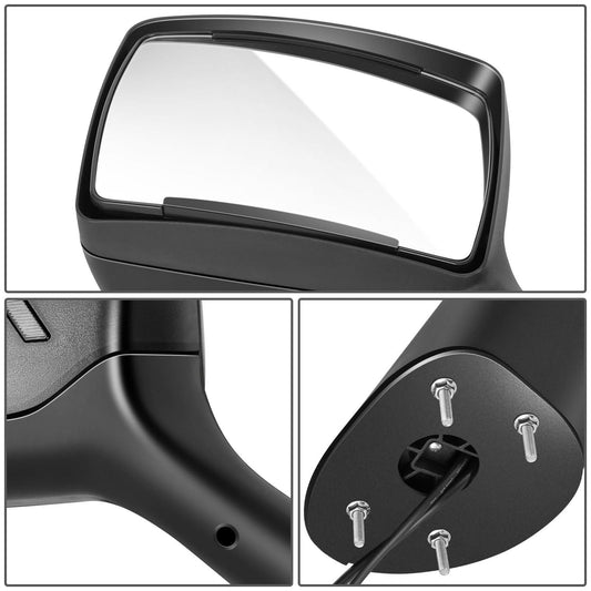 2013-2021 Peterbilt 579/587 Kenworth T680 Chevron Arrow Style LED Turn Signal Hood Mirror - Black