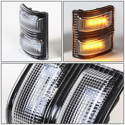 2008-2015 Ford Super Duty Towing Mirror Side Lights - Black/Amber