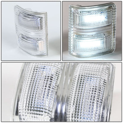08-15 Ford F-250 F-350 F-450 F-550 Towing Mirror Side Lights Pair Chrome