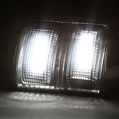 08-15 Ford Super Duty Towing Mirror Side Light Pair Smoke/White LED