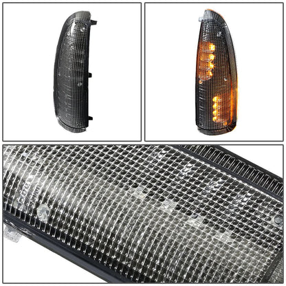 2000-2007 Ford F-250 F-350 Towing Mirror Side Lights Black Amber LED