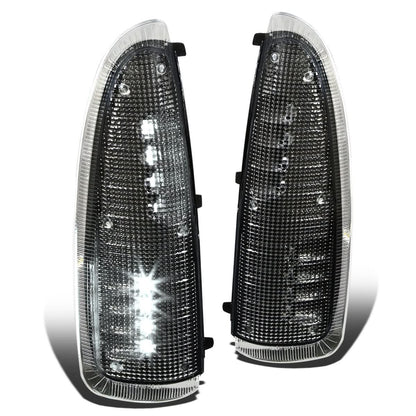 00-07 Ford F-250 F-350 Towing Mirror Side Light Pair Black/White LED