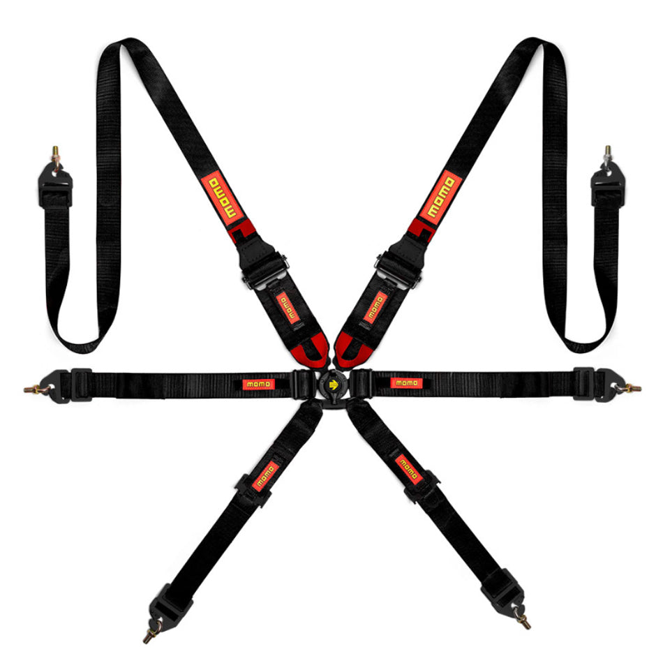 Corsa Harness 6 Point 3x3x2 Black Clip in Cam