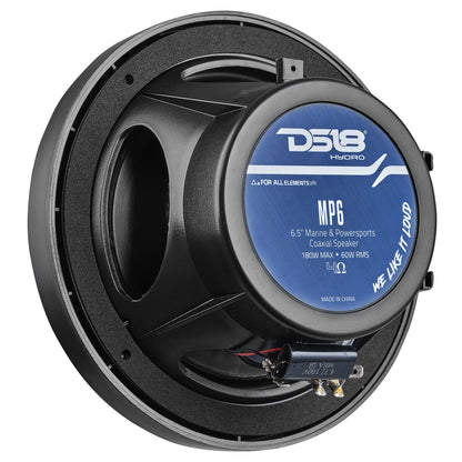 MP 6.5" 2-Way Coaxial Marine Speaker 60 Watts Rms 4-Ohm -Black