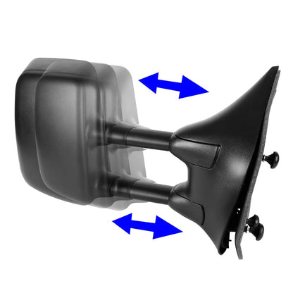 2005-2015 Nissan Frontier Manual Side Mirror - Right Black