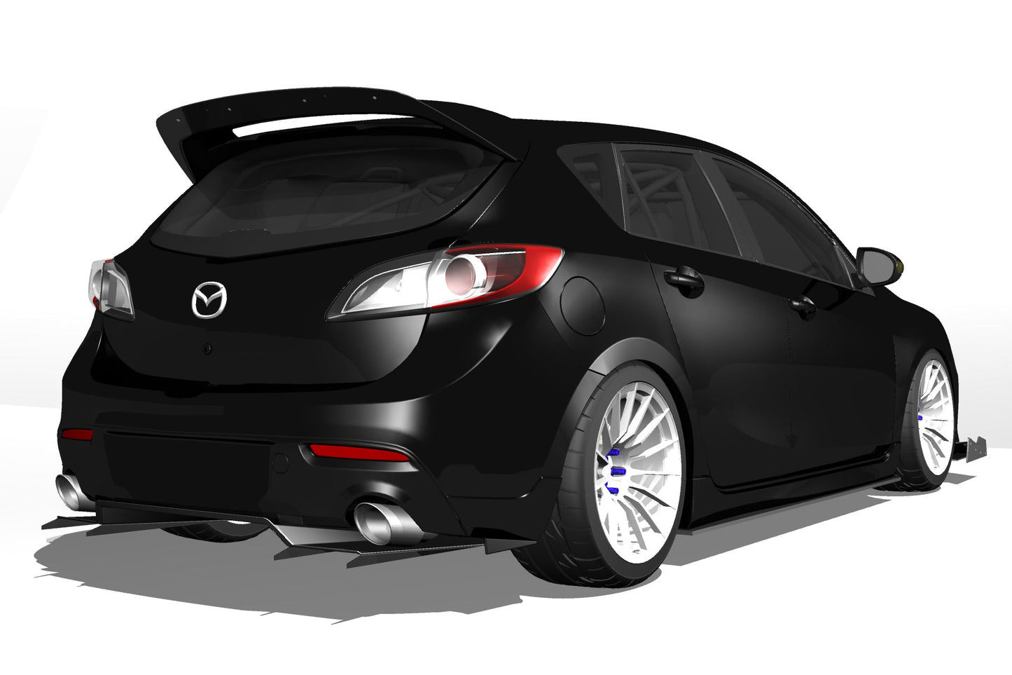 Diffuser V1+ – Mazdaspeed3 Gen2 (BL, 2010-2013)